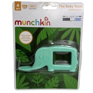 Munchkin Baby Toon Silicone Teething Spoon Elephant Blue BPA Free Feeding New